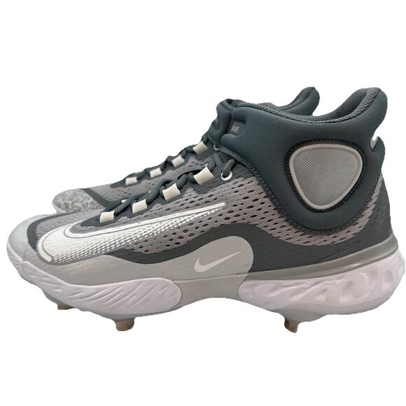 Nike Alpha Huarache Men's Elite 4 Mid Baseball Cleats Sz 13 Gray DJ6520-012 - Picture 5 of 10